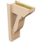 Ekena Millwork 6-in W x 12-in D x 20-in H Funston Slat Rough Cedar Woodgrain TimberThane Outlooker, Primed Tan OUTUR060X12X20FST24RCPR - alternate 2